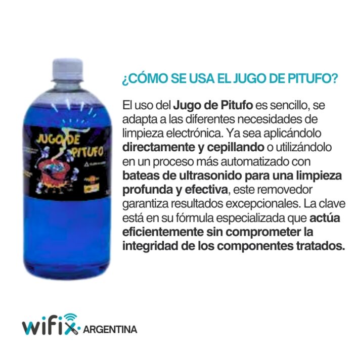 Jugo de pitufo Removedor de sulfato 1 litro Wifix Argentina como se usa